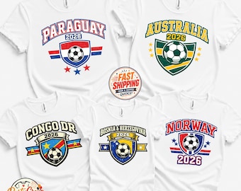 Camiseta del Mundial 2026, Camisetas a juego para familias de selecciones nacionales del Mundial, Copa Mundial de Estados Unidos, Camisetas de selecciones nacionales de fútbol