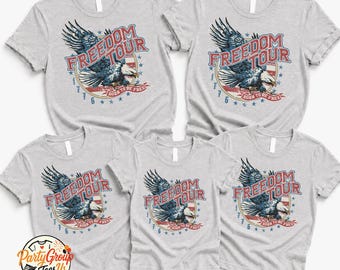 Camiseta Freedom Tour 1776, Camiseta American Eagle, Camiseta del 4 de julio, Camiseta de la libertad, Regalo del Día de la Independencia, Camiseta patriótica, Regalo del Día de los Caídos