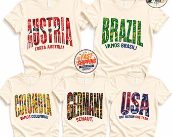 Camiseta del Mundial 2026, Camisetas a juego para familias de selecciones nacionales para el Mundial, Camisetas de selecciones nacionales de fútbol, Copa Mundial de Estados Unidos