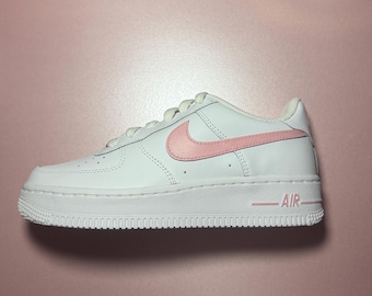 Nike AF1 Custom Hand Painted Trainers | Baby Pink | Any Colour available on Request | Junior Sizes UK 1 - 6