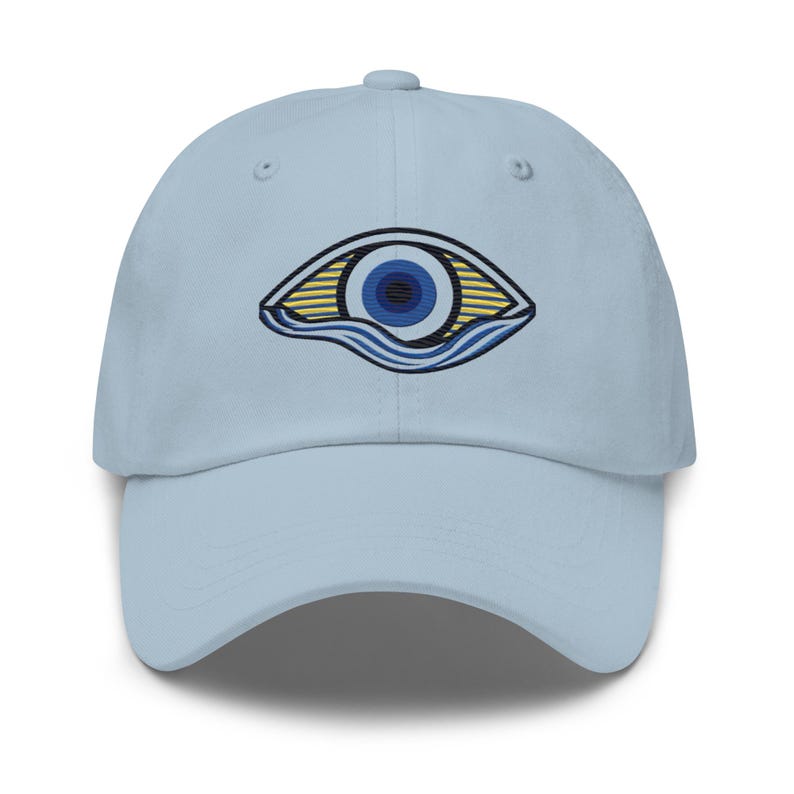 Static Swell Eye Logo Dad Hat, Embroidered Coastal Cap, Unisex Adjustable Beach Hat, Nautical Ocean Lifestyle Headwear