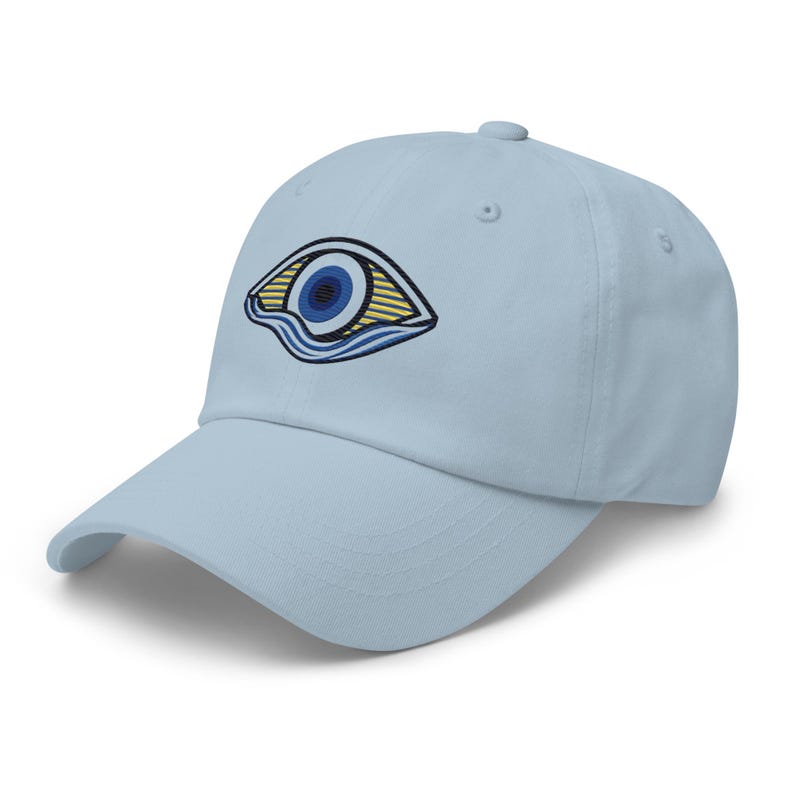 Static Swell Eye Logo Dad Hat, Embroidered Coastal Cap, Unisex Adjustable Beach Hat, Nautical Ocean Lifestyle Headwear