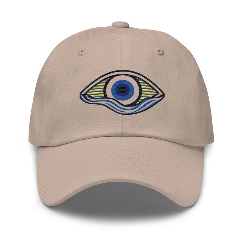 Static Swell Eye Logo Dad Hat, Embroidered Coastal Cap, Unisex Adjustable Beach Hat, Nautical Ocean Lifestyle Headwear
