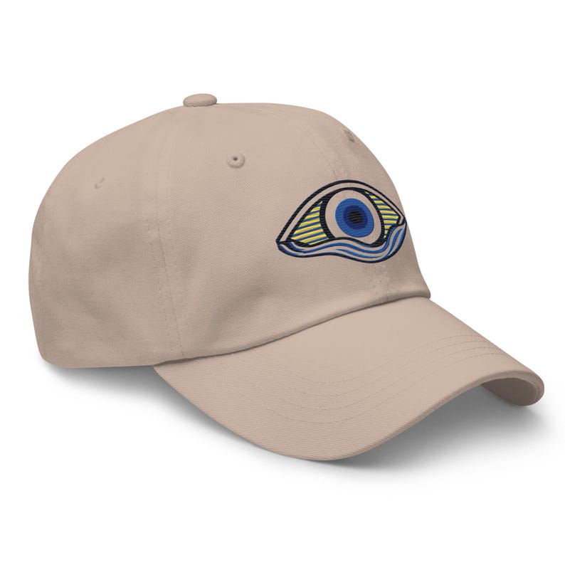 Static Swell Eye Logo Dad Hat, Embroidered Coastal Cap, Unisex Adjustable Beach Hat, Nautical Ocean Lifestyle Headwear