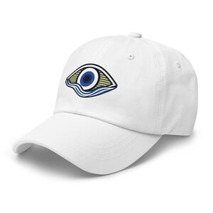 Static Swell Eye Logo Dad Hat, Embroidered Coastal Cap, Unisex Adjustable Beach Hat, Nautical Ocean Lifestyle Headwear