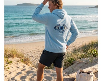 The Swell Season — Static Swell Pullover Hoodie | Garment-Dyed Coastal Sweatshirt | Beach Hoodie for Men and Women