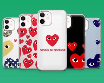 Comme des Garcons-telefoonhoesje CDG Designer Cover voor iPhone 17Pro, 16, 15, 14, 13, 12, Samsung S26, S25, S24, S23Fe, A16, A56, Pixel 10, 9Pro