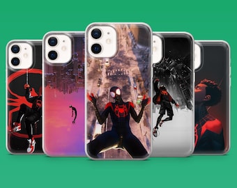 Miles Morales telefoonhoesje Spider Verse Marvel Cover voor iPhone 17Pro, 16, 15, 14, 13, Samsung S26, S25, S24, S23Fe, A16, A56, Pixel 10, 9Pro