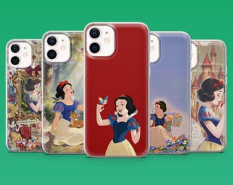 Sneeuwwitje telefoonhoesje Disney Princess Cover voor iPhone 17Pro, 16, 15, 14, 13, 12, Samsung S26, S25, S24, S23Fe, A16, A56, Pixel 10, 9Pro