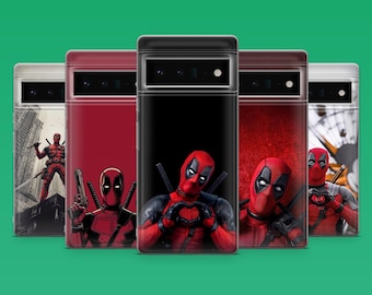 Deadpool-telefoonhoesje Marvel Superhero Cover voor Google Pixel 10, 10Pro, 9, 9Pro, 8A, 8, 7A, 6A, Samsung S26, S25, S24Fe, A16, iPhone 16, 15