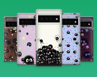 Soot Sprite Phone Case Studio Ghibli Cover for Google Pixel 10, 10Pro, 9, 9Pro, 8A, 8, 7A, 6A, Samsung S26, S25, S24Fe, A16, iPhone 16, 15