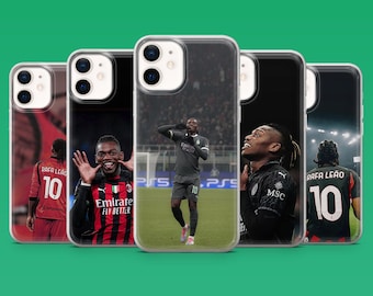 Rafael Leao-telefoonhoesje AC Milan voetbalcover voor iPhone 17Pro, 16, 15, 14, 13, 12, Samsung S26, S25, S24, S23Fe, A16, A56, Pixel 10, 9Pro