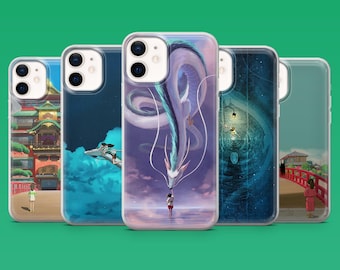 Spirited Away telefoonhoesje Studio Ghibli Cover voor iPhone 17Pro, 16, 15, 14, 13, 12, Samsung S26, S25, S24, S23Fe, A16, A56, Pixel 10, 9Pro