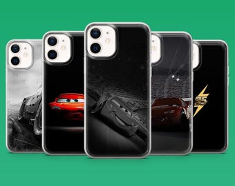 Dark McQueen-telefoonhoesje Lightning McQueen Cover voor iPhone 17Pro, 16, 15, 14, 13, 12, Samsung S26, S25, S24, S23Fe, A16, A56, Pixel 10, 9Pro