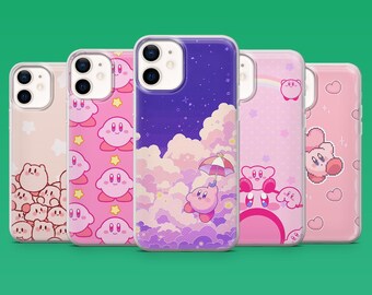 Kirby-telefoonhoesje Nintendo Cute Cartoon Cover voor iPhone 17Pro, 16, 15, 14, 13, 12, Samsung S26, S25, S24Fe, S23, A16, A56, Pixel 10, 9Pro