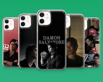 Damon Salvatore-telefoonhoesje Vampire Diaries Cover voor iPhone 17Pro, 16, 15, 14, 13, 12, Samsung S26, S25, S24, S23, A16, A56, Pixel 10, 9Pro