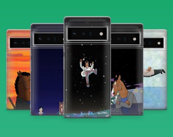 BoJack Horseman Phone Case Cartoon Cover for Google Pixel 10, 10Pro, 9, 9Pro, 8A, 8, 7A, 6A, Samsung S26, S25, S24Fe, A16, iPhone 16, 15