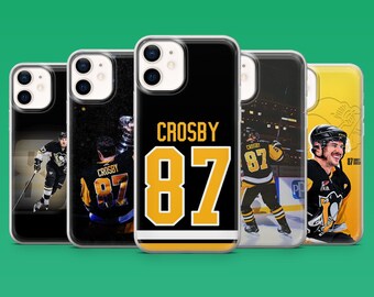 Sidney Crosby-telefoonhoesje NHL hockeyspeler Cover voor iPhone 17Pro, 16, 15, 14, 13, 12, Samsung S26, S25, S24, S23, A16, A56, Pixel 10, 9Pro