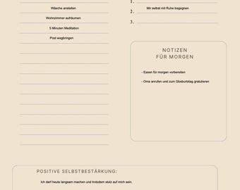 Tagesplan für den täglichen Gebrauch' PDF-Datei.
