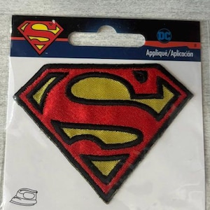 Superman Logo Iron On Patch, DC Comics Embroidered Applique Patch Simplicity brand