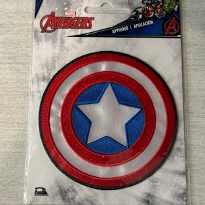 Captain America Shield Iron On Patch, Marvel Avengers Applique Patch Simplicity brand
