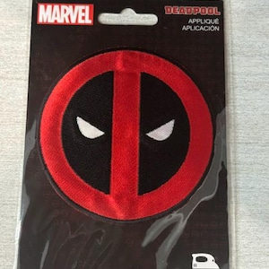 Deadpool Logo Iron On Patch, Marvel Avengers Applique Patch Simplicity brand
