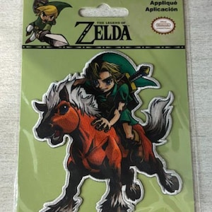 Legend of Zelda LINK and EPONA Iron On Patch by Simplicity, Nintendo character patch