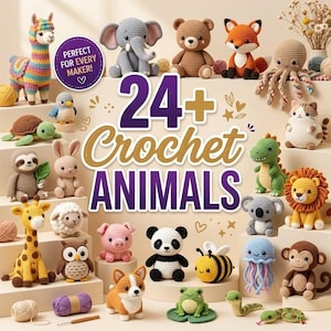 Crochet Animal Patterns Bundle | Amigurumi Plush Toy PDF (Instant Download)