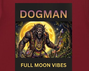 Hippie Dogman full moon Vibes, Essential Cotton T-Shirt