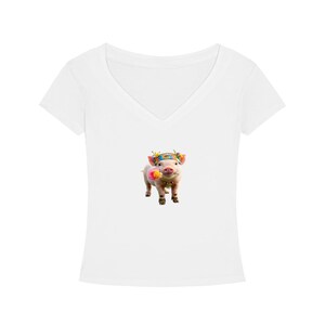 Hippie Pig, Tencel Slim Fit V-Neck T-Shirt image 3