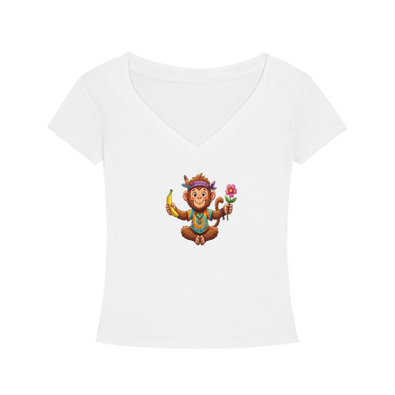 Hippie Monkey, Tencel Slim Fit V-Neck T-Shirt image 1