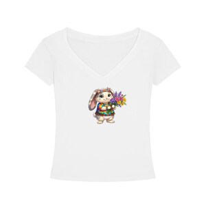Hippie Bunny, Tencel Slim Fit V-Neck T-Shirt image 1