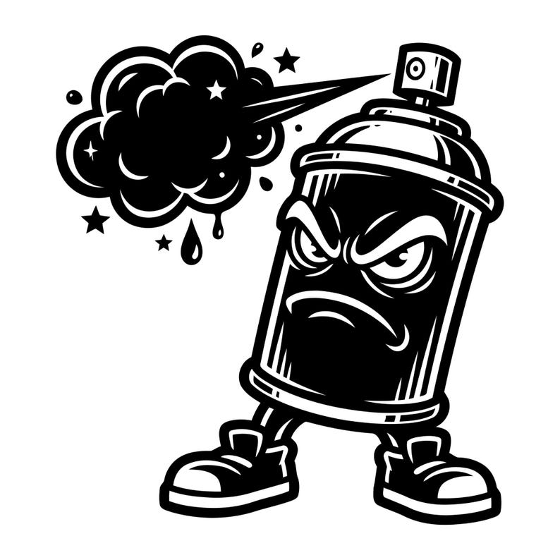 Spray Paint Svg, Spray Can Svg, Graffiti Clipart, Graffiti Paint Cut ...