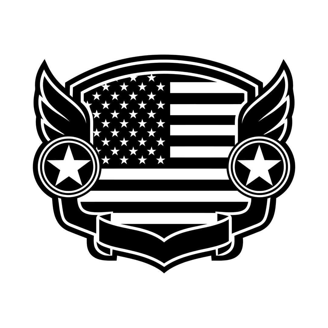 American Flag Svg, Laser Cut Patriotic Ribbon Badge, 4th of July Sign ...