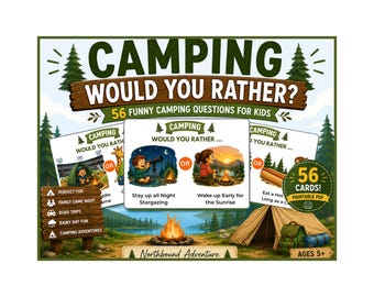 Camping Would You Rather Cards for Kids, Family Game, RV Activity, Screen-Free Fun