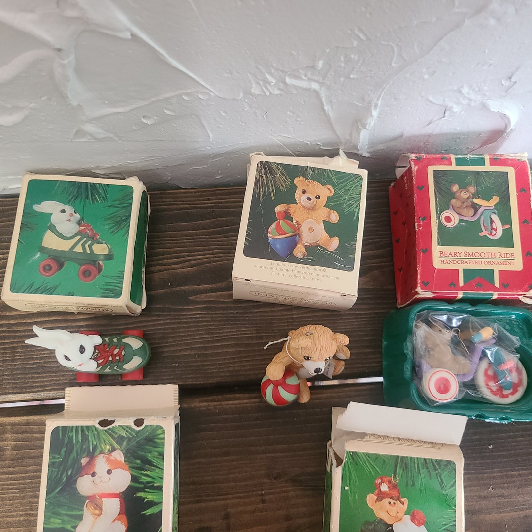 5 Vintage Hallmark Ornaments Etsy