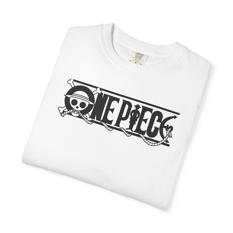 One Piece Logo T-shirt | Anime Pirate Straw Hat Skull Tee image 3