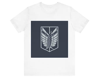 Camiseta de Attack on Titan / Camiseta Alas de la Libertad del Cuerpo de Exploración / Camiseta de Anime AOT para Hombre y Mujer