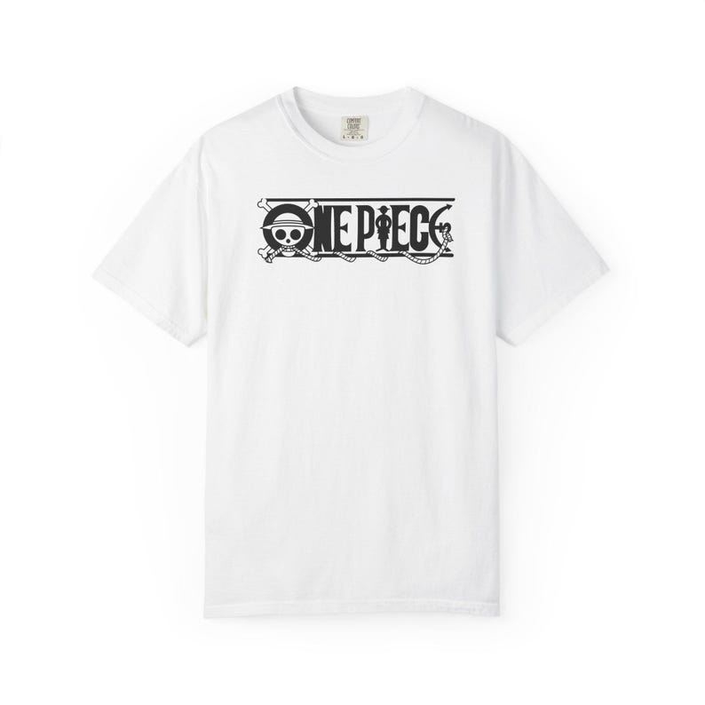 One Piece Logo T-shirt | Anime Pirate Straw Hat Skull Tee image 1