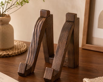 Wooden Plate Holder Display Stand Photo Frame | Recipe Book Holder | Record Easel Home Decor