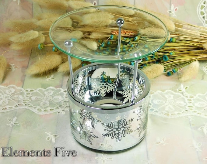 Oil Burner With Tea Light Candle, Essential Oil Burner Stand in Glass