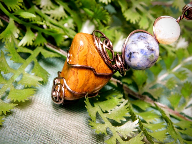 Wire Wrapped Crystal Necklace Energy Charged by Reiki Master Etsy