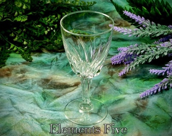 Crystal Chalice, Clear Crystal Glass Chalice, Vintage Leaded Crystal Goblet, Small Cut Crystal Wine Glass, Fancy Leaded Crystal Ritual Cup