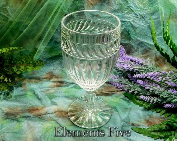 Crystal Chalice, Clear Crystal Glass Chalice, Vintage Leaded Crystal Goblet, Large Crystal Wine Glass, Classic Leaded Crystal Ritual Cup