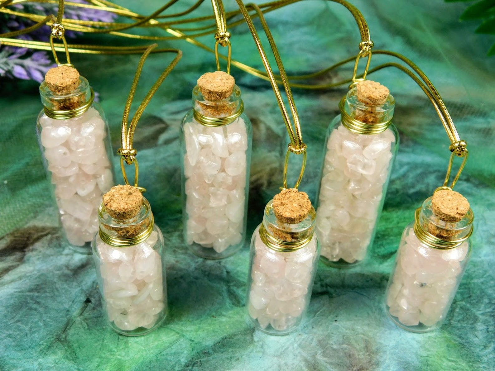 Crystal Medicine Bottle Necklace Small Bottle of Rose Quartz Etsy