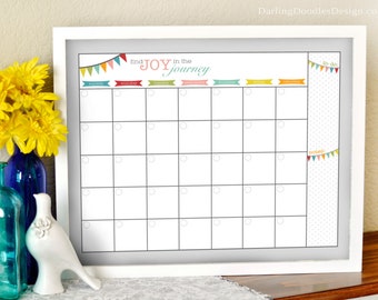 Blank Monthly Calendar - Printable Monthly Calendar - Dry Erase Calendar - Wall Calendar - Reusable Calendar - Family Calendar - Find Joy