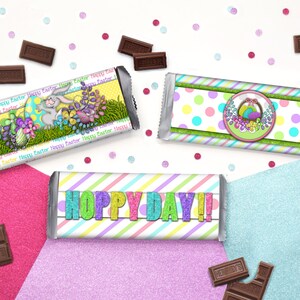 Easter Candy Bar Wrappers - Easter Party Favors - Easter Chocolate Treats - Kids Easter Candy - Easter Basket Gifts - PRINTABLE