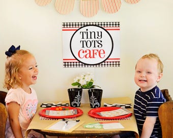 Printable Restaurant Pretend Play Set – Cafe Menu, Signs (Digital Download)