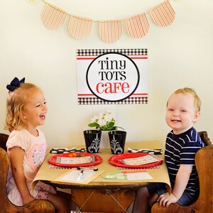 Restaurante de juegos de simulación - Menú de cafetería imprimible - Juego para niños imprimible - Conjunto de juegos de restaurante - Menú de cena - Restaurante de juguetes de simulación - Letrero de cafetería