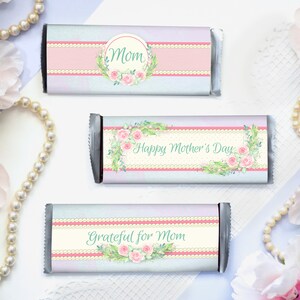 Mother&#39;s Day Candy Bar - Mother&#39;s Day Gift - Gift for Her - Mother&#39;s Day Printable - Candy Bar Wrappers - Happy Mothers Day - Chocolate Gift